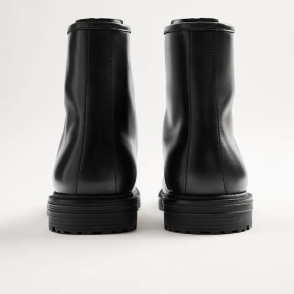 ZARA MEN BLACK BOOTS. SZ 12 - Picture 4 of 8